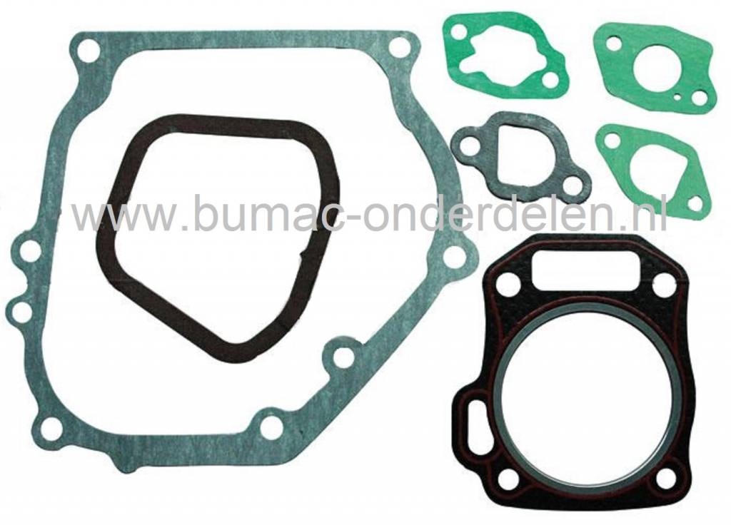 Honda Pakkingset voor GX200 Motoren op Aggregaat - Trilplaat - Tuinfrees - Waterpomp - Generator - Houtversnipperaar - Kantensnijder, Pakking Set, Dichtingsset, Set Pakkingen, Dichtingen voor Honda GX 200