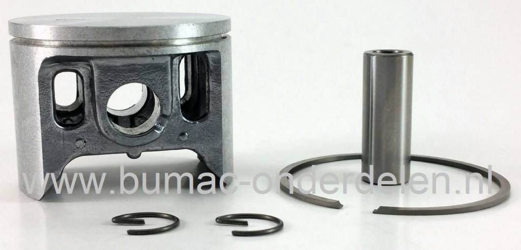 Zuiger Compleet voor Dolmar 153 Kettingzaag, Complete Zuigerset met Zuiger Veer, Pistonpen en Borgclips voor Dolmar - Makita - Wacker, Kettingzaag - Motorzaag