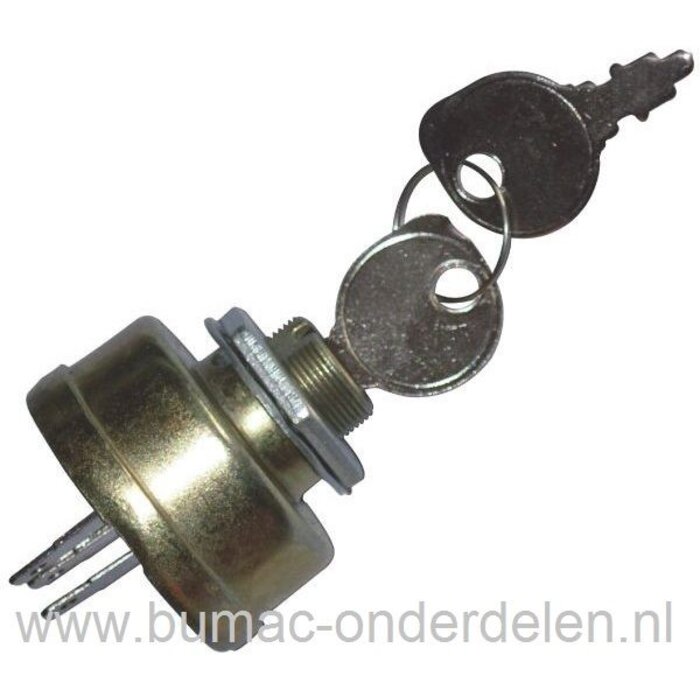 Contactslot voor Snapper en Gravely Zitmaaiers, 3 Polig Sleutelcontact voor Zitmaaier - Frontmaaier - Tuintrekker, Contactsloten, Contact Sloten