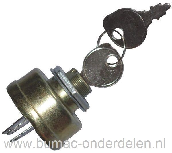 Contactslot voor Snapper en Gravely Zitmaaiers, 3 Polig Sleutelcontact voor Zitmaaier - Frontmaaier - Tuintrekker, Contactsloten, Contact Sloten