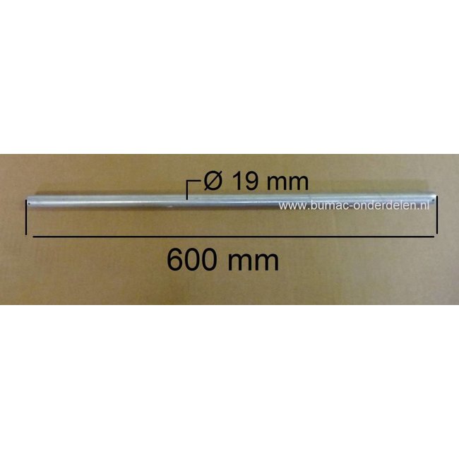 As voor Aanhanger 11-000 Wielas 600 mm, 200 Kg, As voor Aanhanger achter Zitmaaier Frontmaaier Quad Tuintrekker