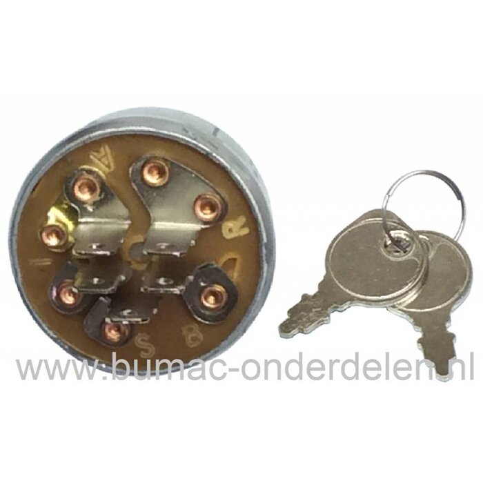 Contactslot voor Zitmaaier en Frontmaaier van Ariens, Gravely, John Deere, Toro, Jacobsen, Husqvarna, AYP, Turf Cat en Greensking, Sleutelcontact, Contactsloten voor Tuinmachines