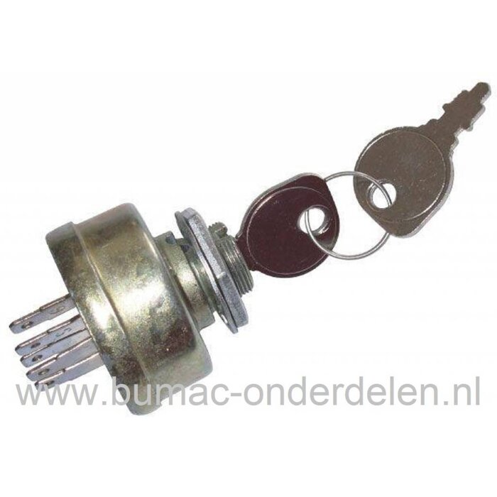 Contactslot voor Murray - Gravely - Noma Zitmaaier - Frontmaaier - Tuintrekker, Contactsloten, Sleutelcontact, Contact Sloten