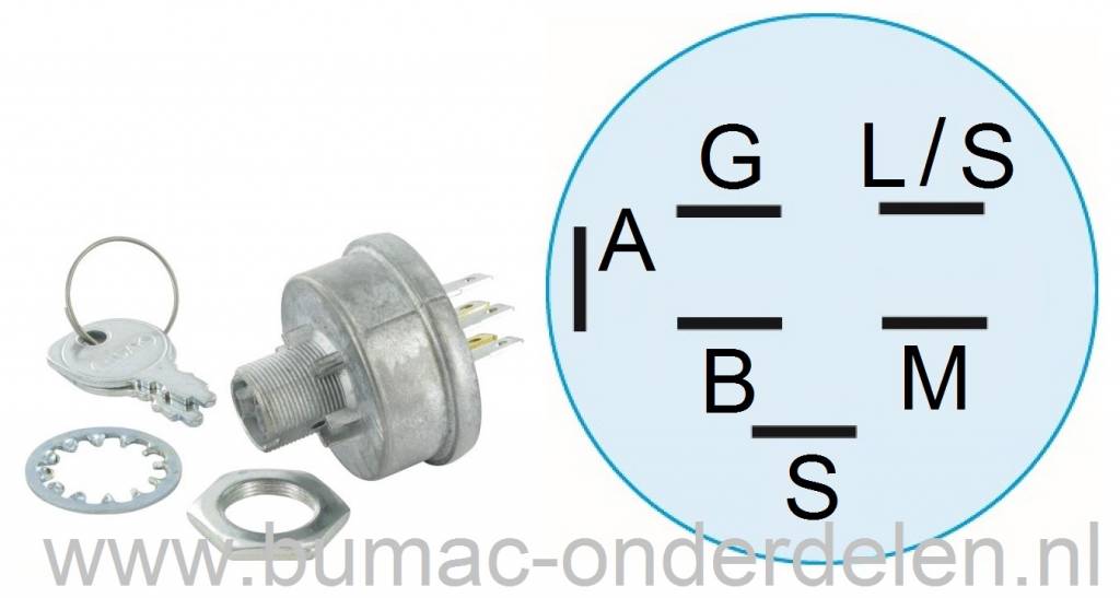 Contactslot voor B&S - Countax, Snapper en Westwood Zitmaaier - Frontmaaier - Tuintrekker - Zero Turn Maaier, Contactsloten, Sleutelcontacten, Contact Sloten voor Zitmaaiers