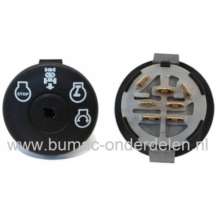 Contactslot voor AYP - Bolens - Craftsman - Cub Cadet - Husqvarna - John Deere - Jonsered - Lazer - McCulloch - MTD -Roper - White - Wizard - Wolf - Yardman - Yardpro Zitmaaiers - Frontmaaiers, Contactsloten, Sleutelcontacten, Contact Slot, YT4000