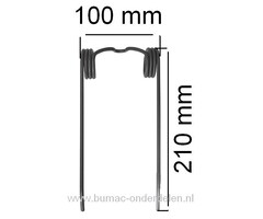 Veertand voor Ontmosser 12-021 achter Zitmaaier - Frontmaaier - Quad - Trekker, Verticuteer Tand