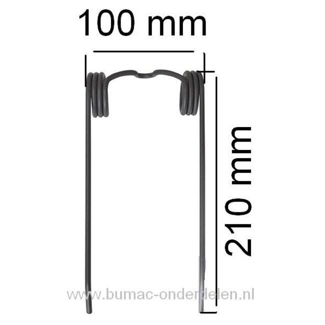 Veertand voor Ontmosser 12-021 achter Zitmaaier - Frontmaaier - Quad - Trekker, Verticuteer Tand