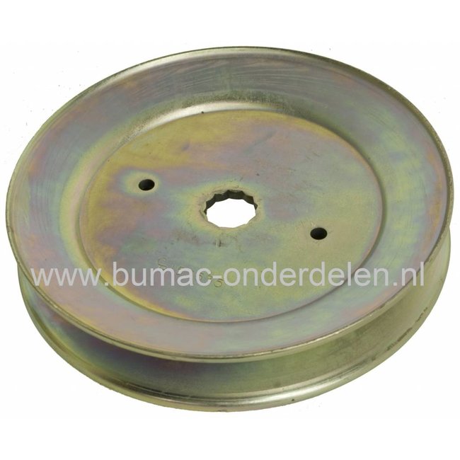 Poelie voor aandrijving van de maaimessen bij Zitmaaier, Frontmaaier Husqvarna, Craftsman, Jonsered, Partner, Mc Cullogh, Lazer, Riemschijf CT153, CT154, YT4000, TC138, TC238, YT1942, YT16542, YTH2042, YTH20K4