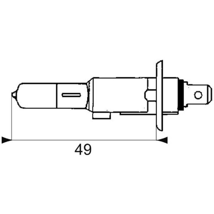H1 Gloeilamp voor Zwaailicht 12 Volt 55 Watt voor Minikraan - Smalspoortrekker - Hoogwerker - Shovel - Bobcat - Graafmachine - Hijskraan - Trekker - Zitmaaiers