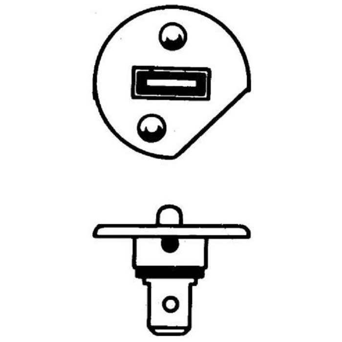 H1 Gloeilamp voor Zwaailicht 12 Volt 55 Watt voor Minikraan - Smalspoortrekker - Hoogwerker - Shovel - Bobcat - Graafmachine - Hijskraan - Trekker - Zitmaaiers
