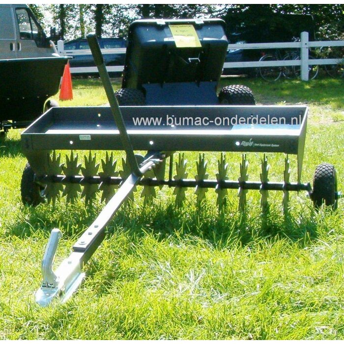 Gras beluchter, Prikrol, Rolbeluchter, Prikroller, Gazonbeluchter voor Zitmaaier - Quad - Frontmaaier of Trekker met Stermessen