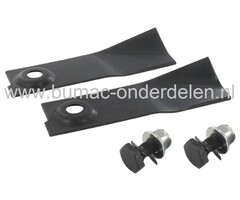 Mestip Set voor Masport - Morrison en BolensGrasmaaier, Modellen 750AL en 750ALSP, Mestips, Set Maaimes Tips voor Gazonmaaiers - Loopmaaiers - Cirkelmaaiers - Duwmaaiers - Benzinemaaiers van Masport en Morisson, Maaimessenset