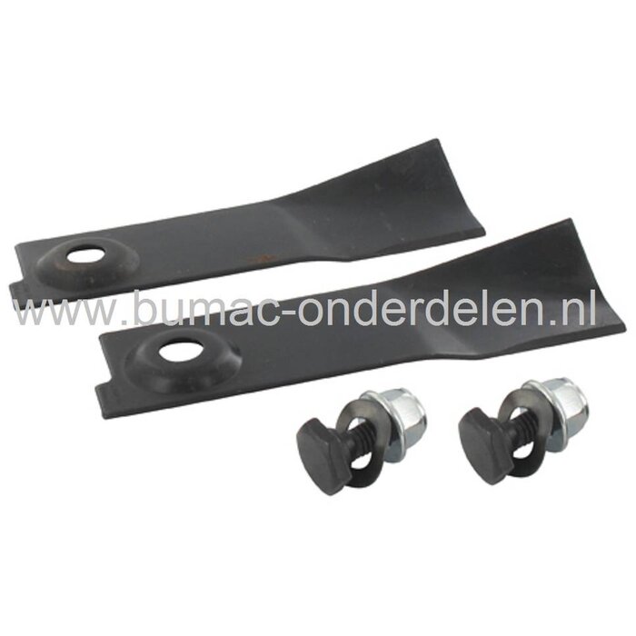 Maaimesset MASPORT - MORRISON - BOLENS Modellen 800SPVS4 Grasmaaiers, Loopmaaiers, Set Mestips voor Gazonmaaiers, Cirkelmaaiers, Benzinemaaiers, Duwmaaiers van Masport en Morisson, Messen Kit met Bouten en Moeren