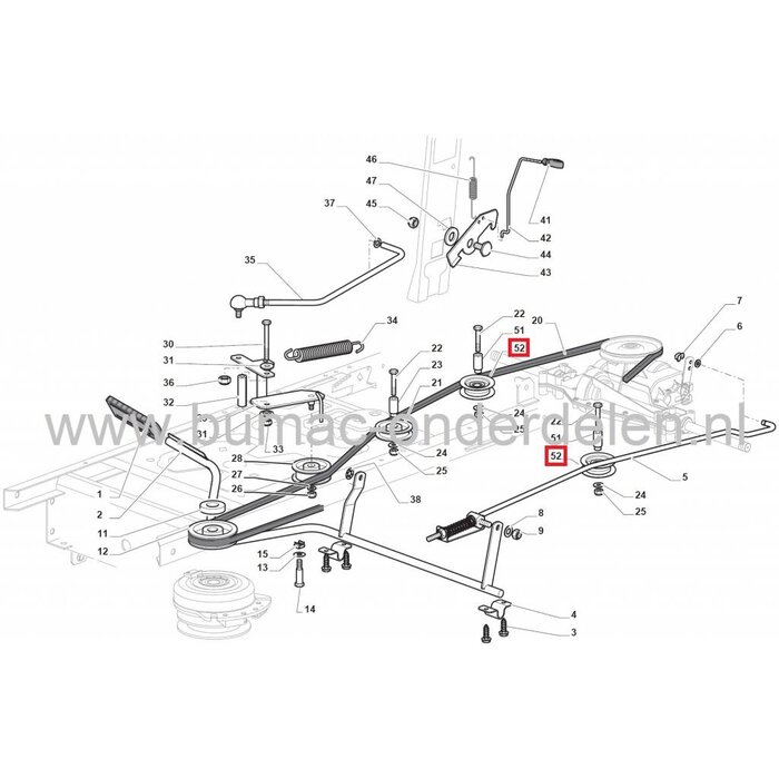 Spanpouly voor Castelgarden MP84 - PDC140 - XDC135HD - XDC140 - XDC140HD Zitmaaiers, Riemschijf voor Castel Garden, Sitga, Mountfield, Alpina, Span Poelie, Poely, Poulie
