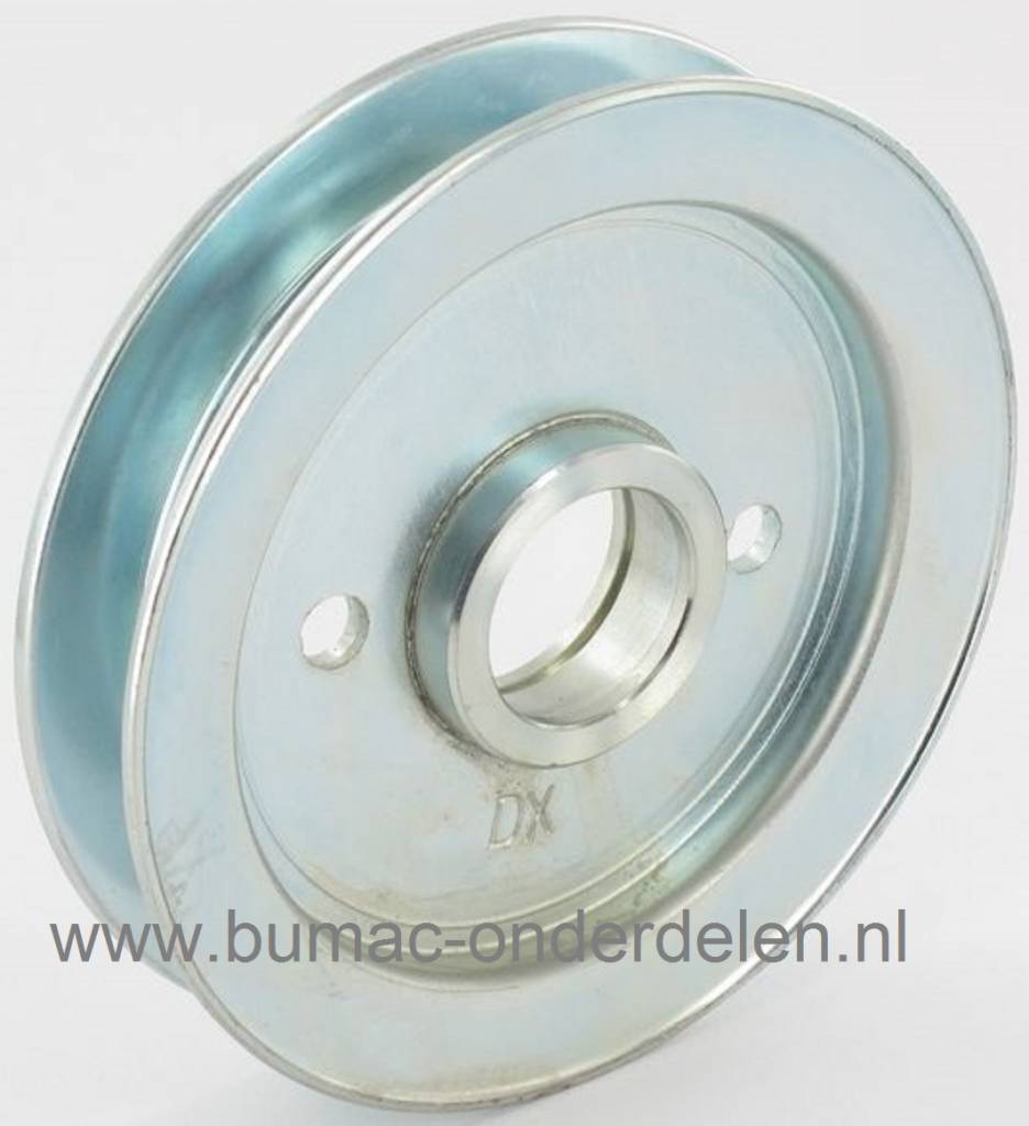 Poelie voor Castelgarden XD98 - XD140 - XDL170 - XDL190HD - SD98 - L185BH, Stiga SD98 - Estate Tornado - Estate Tornado II - HST108, Zitmaaiers met een Maaibreedte van 98 en 108 Cm, Mulch, Zijuitworp, Span Poelie, Poely, Poulie, Castel Garden, Spanpoelie