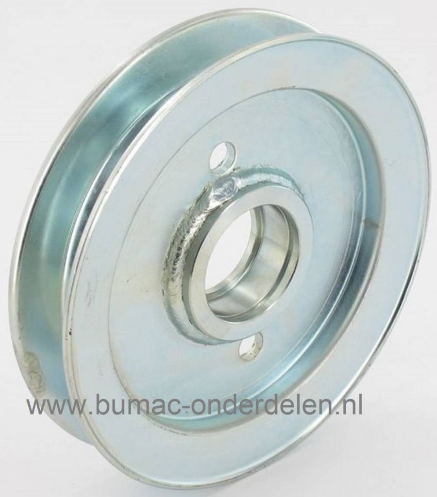 Poelie voor Castelgarden XD98 - XD140 - XDL170 - XDL190HD - SD98 - L185BH, Stiga SD98 - Estate Tornado - Estate Tornado II - HST108, Zitmaaiers met een Maaibreedte van 98 en 108 Cm, Mulch, Zijuitworp, Span Poelie, Poely, Poulie, Castel Garden, Spanpoelie