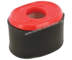 Luchtfilter Briggs and Stratton 550 Serie, 127 CC, 5,5 PK met een Horizontale Krukas op oa Morrison Kantensnijder, Aggregaat, Trilplaat, Generator, Waterpomp, Tuinfrees, Luchtfilters voor B&S Motoren