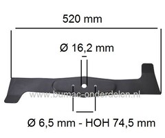 Linker Maaimes 52 Cm voor Snapper - Simplicity en Viking Zitmaaier met 40 Inch = 102 Cm Achter Opvang Maaidek, Simplicity Regent XLRD, Snapper Phonix PXT, onderdeel