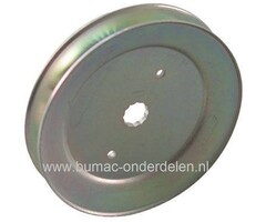 Poelie voor Husqvarna, Partner, Jonsered, Craftsman, McCulloch, Lazer, Wizard, Roper, Yardpro, AYP en Murray Zitmaaier, Frontmaaier, Pouly voor Maaimesaandrijving, Riemschijf voor Aandrijving Maaimessen LTH1342,  LTH1742, YTH1542XPF, YTH1542XPG, YTH1542XP