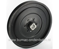 Poelie voor Husqvarna, Craftsman, Jonsered, Partner, McCulloch, Wizard, Lazer, Yardpro, AYP Zitmaaiers, Riemschijf voor V snaar Rijaandrijving bij Zitmaaiers - Frontmaaiers - Tuintrekkers