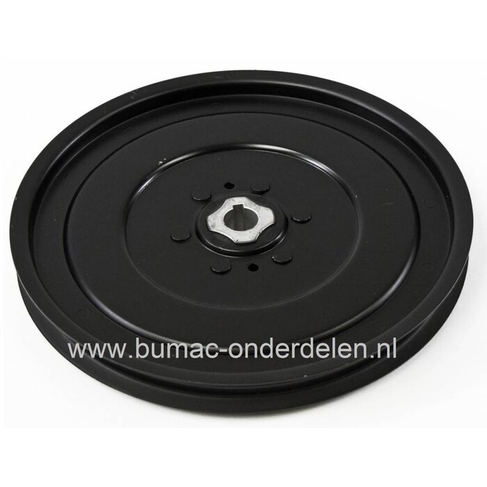 Poelie voor Husqvarna, Craftsm0an, Jonsered, Partner, McCulloch, Wizard, Lazer, Yardpro, AYP Zitmaaiers, Riemschijf voor V snaar Rijaandrijving bij Zitmaaiers - Frontmaaiers - Tuintrekkers