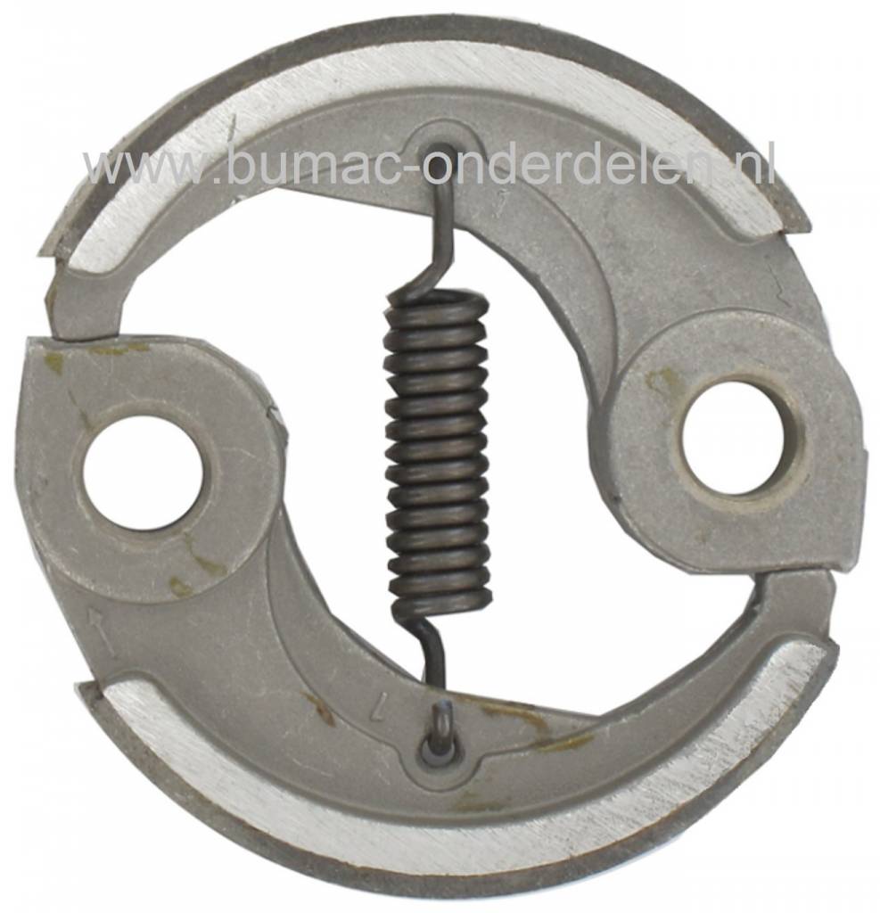 Koppeling voor Kawasaki KT17 - TD33 - TD40 - TD48 - TG33 - TJ045E Motoren op Bosmaaier - Bermmaaier - Strimmer, Alko BC330 - BC400 - BC480 Bosmaaiers Centrifugaalkoppeling Kawasaki, Centrifugaal Koppelingen, onderdeel