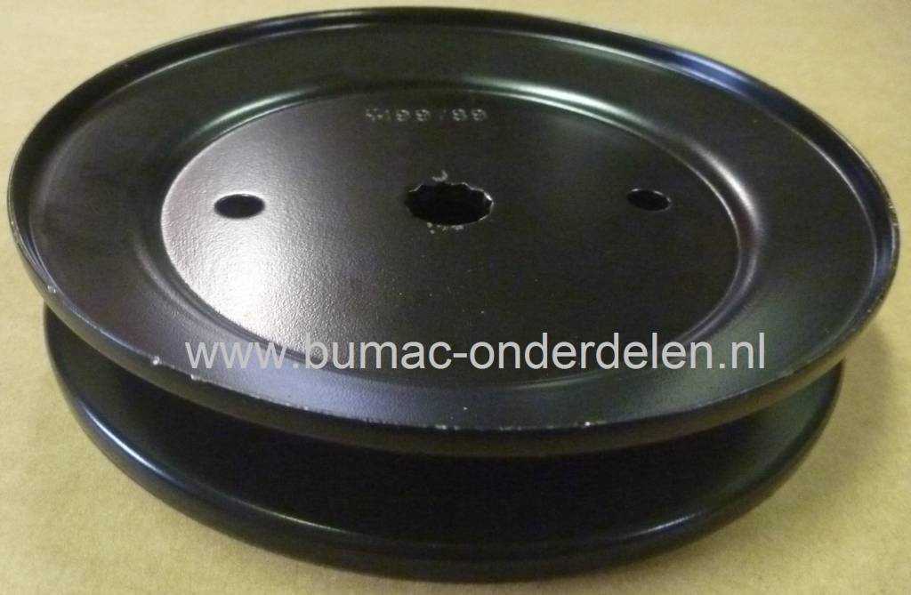 Maaidekpoelie HUSQVARNA LT2216 - LT2217 - LTH18538 Zitmaaiers, Poelie voor Maaidek Aandrijving bij Husqvarna, Lazer, Jonsered, Partner, AYP, McCulloch, Wizard, Yardpro, Craftsman Zitmaaiers, Frontmaaiers, Tuintrekkers, Riemschijf, Pouly