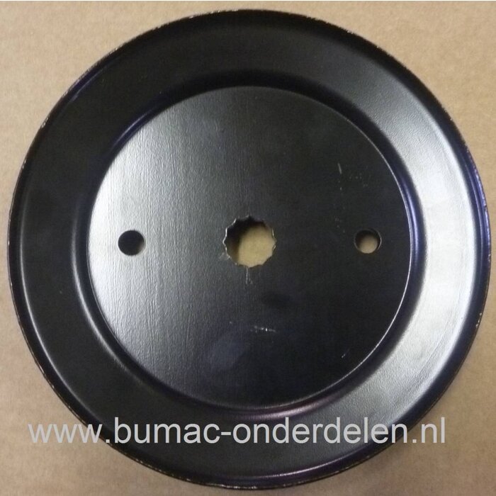 Maaidekpoelie HUSQVARNA LT2216 - LT2217 - LTH18538 Zitmaaiers, Poelie voor Maaidek Aandrijving bij Husqvarna, Lazer, Jonsered, Partner, AYP, McCulloch, Wizard, Yardpro, Craftsman Zitmaaiers, Frontmaaiers, Tuintrekkers, Riemschijf, Pouly