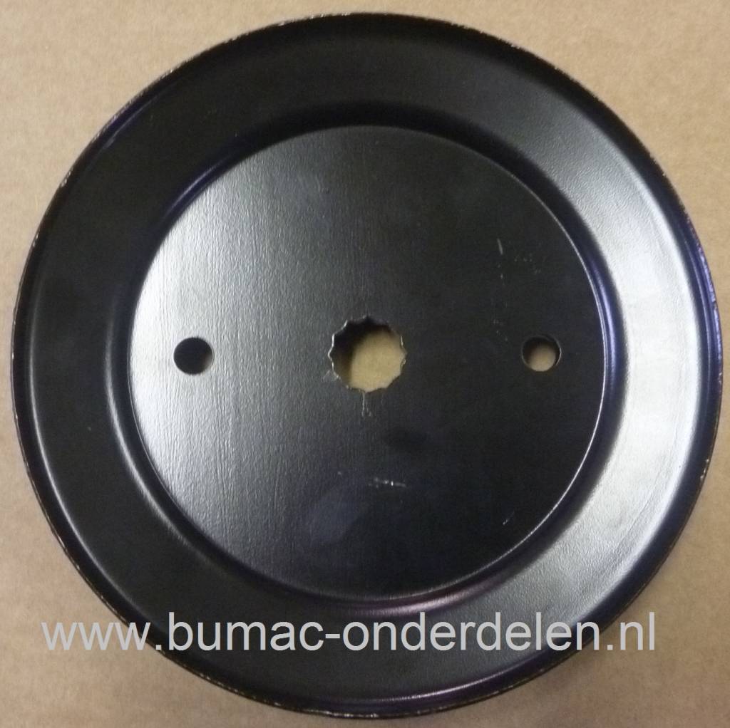 Maaidekpoelie HUSQVARNA LT2216 - LT2217 - LTH18538 Zitmaaiers, Poelie voor Maaidek Aandrijving bij Husqvarna, Lazer, Jonsered, Partner, AYP, McCulloch, Wizard, Yardpro, Craftsman Zitmaaiers, Frontmaaiers, Tuintrekkers, Riemschijf, Pouly