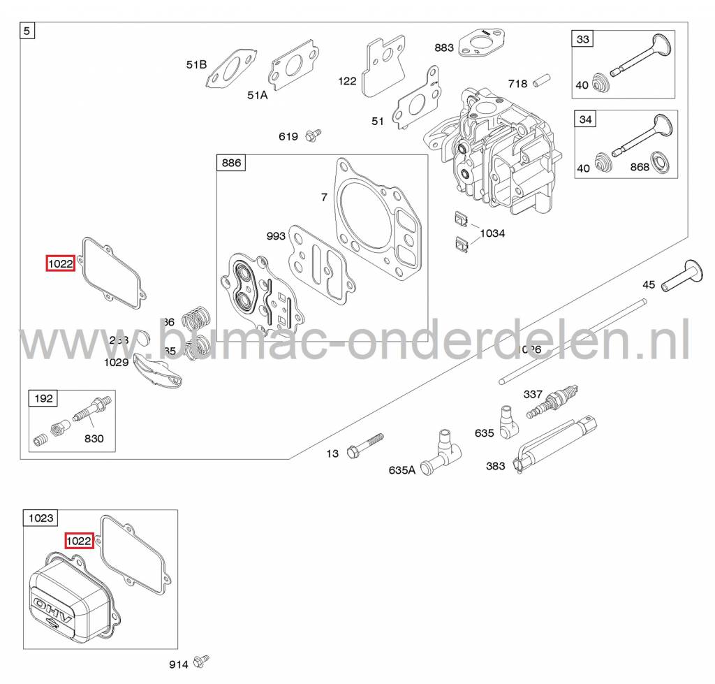 Klepdekselpakking voor Briggs & Stratton 60 Intek Edge OHV Motoren op Grasmaaiers, Pakking Klepdeksel B&S, Klep Deksel Pakkingen voor B en S Motoren op Benzinemaaiers, Cirkelmaaiers, Loopmaaiers, Dichtingen, Klepdekseldichtingen, onderdeel