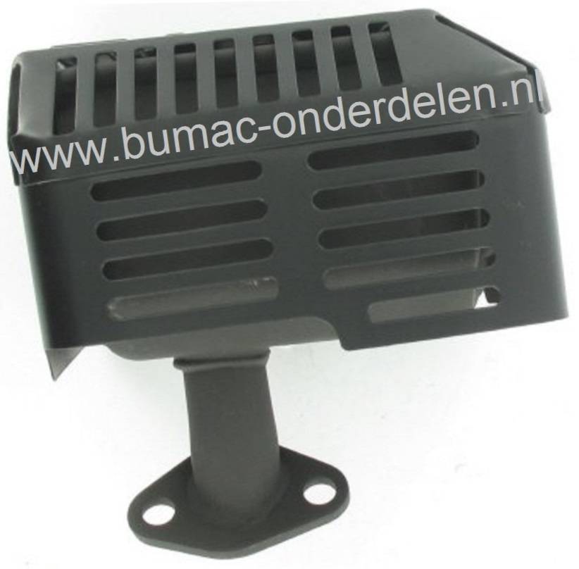 Uitlaat voor HONDA en Loncin GX160VSD7, GX160VXE7, G200, GX200QX7, GX200QXE4, GX200SXE4, GX200VSD, LC168 Motoren met Horizontale Krukas op Kantensnijder, Trilplaat, Generator, Aggregaat, Waterpomp, Tuinfrees, Kart, Sleuvenstamper, Honda Knaldemper