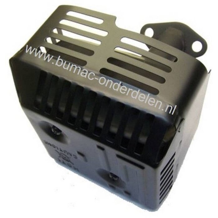 Uitlaat voor HONDA en Loncin GX160VSD7, GX160VXE7, G200, GX200QX7, GX200QXE4, GX200SXE4, GX200VSD, LC168 Motoren met Horizontale Krukas op Kantensnijder, Trilplaat, Generator, Aggregaat, Waterpomp, Tuinfrees, Kart, Sleuvenstamper, Honda Knaldemper