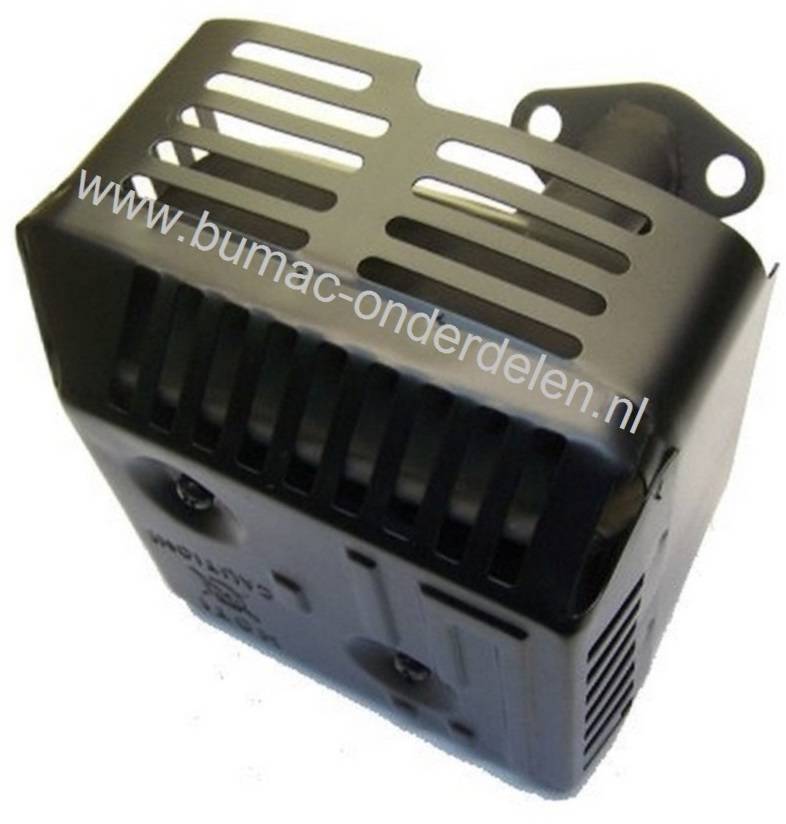 Uitlaat voor HONDA en Loncin GX160VSD7, GX160VXE7, G200, GX200QX7, GX200QXE4, GX200SXE4, GX200VSD, LC168 Motoren met Horizontale Krukas op Kantensnijder, Trilplaat, Generator, Aggregaat, Waterpomp, Tuinfrees, Kart, Sleuvenstamper, Honda Knaldemper