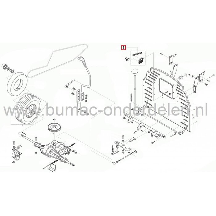 Vangbak Vol Indicator ALKO Zitmaaiers, Schakelhevel Grasvangbak bij Alko en Brill Zitmaaiers, Frontmaaiers, Tuintrekkers, T13-92 Lux - HVC, Powerline T13-102 SP