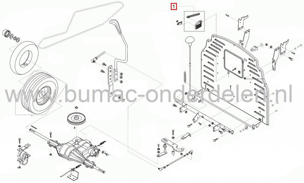 Vangbak Vol Indicator ALKO Zitmaaiers, Schakelhevel Grasvangbak bij Alko en Brill Zitmaaiers, Frontmaaiers, Tuintrekkers, T13-92 Lux - HVC, Powerline T13-102 SP