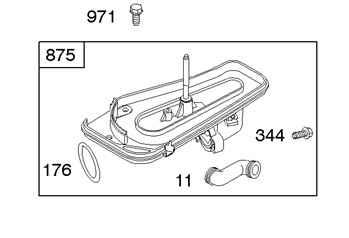 Ontluchtingsslang - Luchtfilter Elleboog voor Briggs and Stratton Motor op Zitmaaier - Frontmaaier