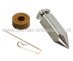 Vlotternaald met Zitting TECUMSEH LAV - V - VH - VM - TNT - TVS Motoren op Gazonmaaiers - Kooimaaiers - Kantensnijders - Loopmaaiers - Grasmaaiers, Tecumseh Vlotter Naalden