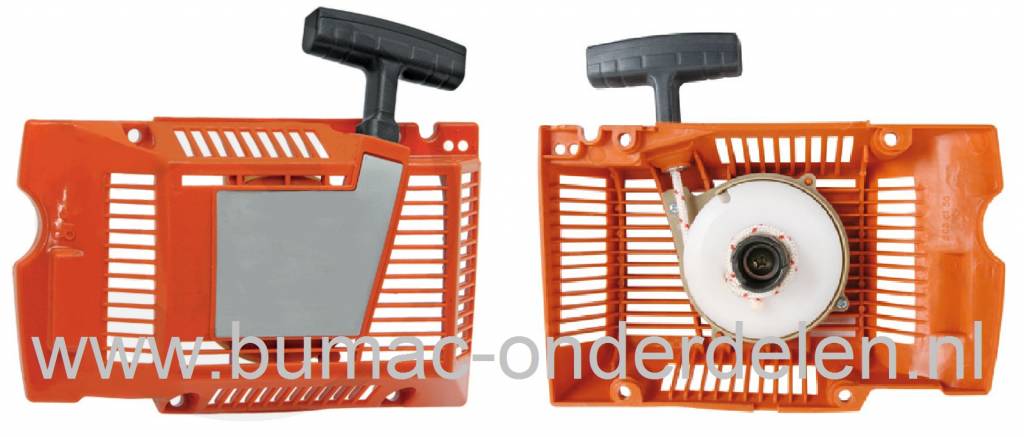 Handstarter voor Husqvarna 61 - 66 - 266 - 268 - 282 - 268K - 272K Kettingzagen, Motorslijpers Hand Starters Compleet voor Kettingzaag - Motorzaag van Husqvarna, Jonsered, Partner, McCulloch, Repeteerstarters, Repeteer Starters voor Kettingzagen, Motorzag