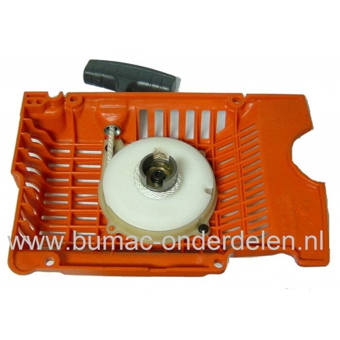 Handstarter voor Husqvarna 61 - 66 - 266 - 268 - 282 - 268K - 272K Kettingzagen, Motorslijpers Hand Starters Compleet voor Kettingzaag - Motorzaag van Husqvarna, Jonsered, Partner, McCulloch, Repeteerstarters, Repeteer Starters voor Kettingzagen, Motorzag