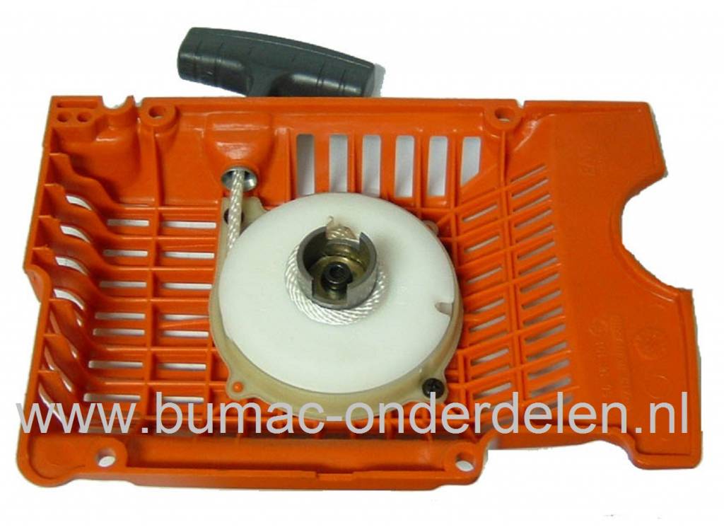 Handstarter voor Husqvarna 61 - 66 - 266 - 268 - 282 - 268K - 272K Kettingzagen, Motorslijpers Hand Starters Compleet voor Kettingzaag - Motorzaag van Husqvarna, Jonsered, Partner, McCulloch, Repeteerstarters, Repeteer Starters voor Kettingzagen, Motorzag