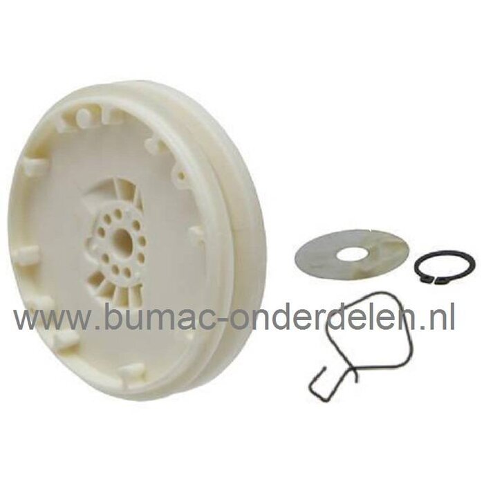 Starterkoordpoelie TECUMSEH oa Prisma, Synergie, Vantage, Centura, Futura, Geotec Motoren, Koordrollen, Koordrol Poelie, Tecumseh Starter Koord Rollen, Trekkoord Riemschijf voor Tecumseh Grasmaaiers, Benzinemaaiers, Loopmaaiers