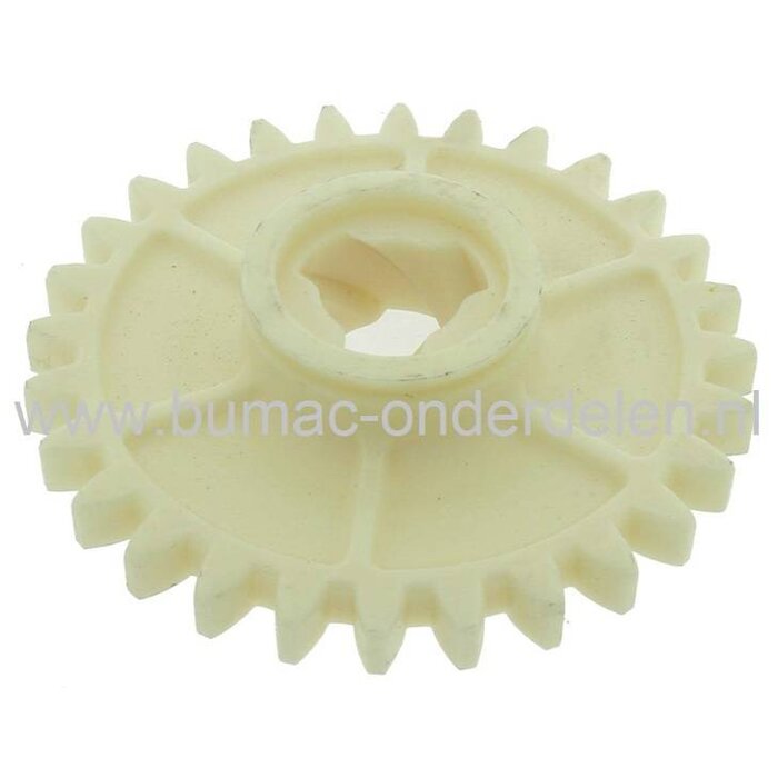 Startertandwiel TECUMSEH Motoren met Verticale Krukas op Grasmaaiers, Kooimaaiers, Cirkelmaaiers, Benzinemaaiers, Tecumseh Starterdelen, Tandwielen voor Handstarters Tecumseh, Starttandwiel