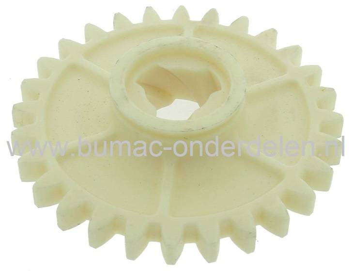 Startertandwiel TECUMSEH Motoren met Verticale Krukas op Grasmaaiers, Kooimaaiers, Cirkelmaaiers, Benzinemaaiers, Tecumseh Starterdelen, Tandwielen voor Handstarters Tecumseh, Starttandwiel