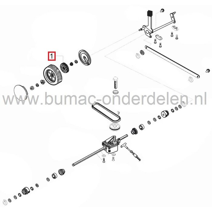 Tandwiel Wielaandrijving ALKO Master 4300BR - Master 4300BRE - Master 4800BR - RSM5100BR Grasmachines, Cirkelmaaiers, Benzinemaaiers, Grasmaaiers, Gazonmaaiers, Loopmaaiers, Aandrijftandwiel 38 Tands, onderdeel