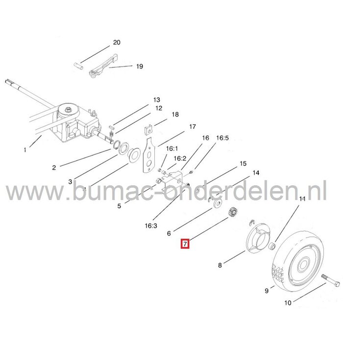 Tandwiel Aandrijving TORO Loopmaaiers 21 Inch, Toro Aandrijftandwielen, Aandrijf Tandwielen, Pignonwielen, Pignon Wielen voor Grasmaaiers - Benzinemaaiers - Grasmaaimachines - Cirkelmaaiers - Duwmaaiers