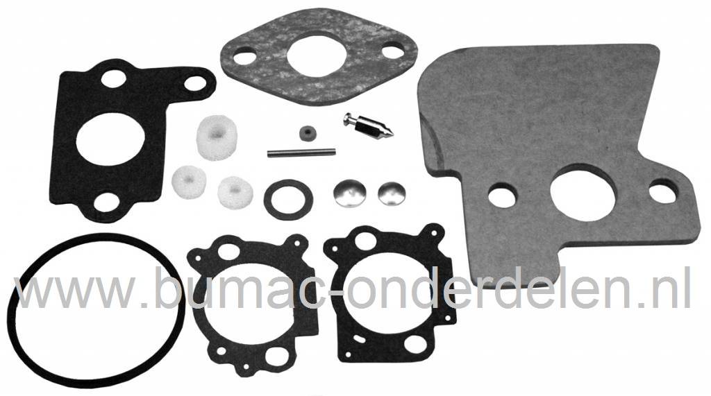 Pakkingset Briggs and Stratton Intek Motor 5,5 - 6 Pk op Grasmaaiers, Loopmaaiers, Benzinemaaiers, Cirkelmaaiers, Set Pakkingen voor B&S Motoren, Dichtingset B en S, Briggs & Stratton Carburateur Revisieset voor Grasmaaier, Grasmachine, Dichtingen, onderd