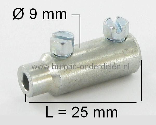 Schroefnippel - Kabelverbinder voor Kabels T/m Ø 3,5 mm voor Koppelingskabel - Chokekabel - Remkabel - Stuurkabel - Gaskabel - Bedieningskabel van Trekker, Grasmaaier, Zitmaaier, Frontmaaier, Scooter, Quad, Brommer, Auto, Skelter, Min