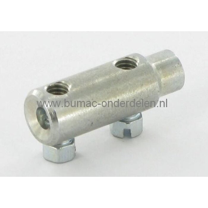 Schroefnippel - Kabelverbinder voor Kabels T/m Ø 3,5 mm voor Koppelingskabel - Chokekabel - Remkabel - Stuurkabel - Gaskabel - Bedieningskabel van Trekker, Grasmaaier, Zitmaaier, Frontmaaier, Scooter, Quad, Brommer, Auto, Skelter, Min
