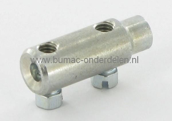 Schroefnippel - Kabelverbinder voor Kabels T/m Ø 3,5 mm voor Koppelingskabel - Chokekabel - Remkabel - Stuurkabel - Gaskabel - Bedieningskabel van Trekker, Grasmaaier, Zitmaaier, Frontmaaier, Scooter, Quad, Brommer, Auto, Skelter, Min