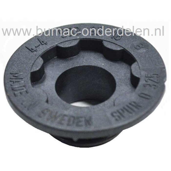 Wormwiel 325-7 Husqvarna 340 - 345 - 350 - 445 - 450, Jonsered 2141 - 2145 Kettingzaag, Wormwiel voor Aandrijving Oliepomp bij Husqvarna, Jonsered, Partner, McCulloch Kettingzagen, Motorzagen, Aandrijfwielen Oliepompen Kettingzaag, Motorzaag onderdeel